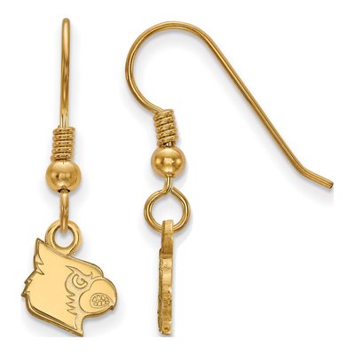 University of Louisville Gold-Plated Sterling Silver Cardinal Earrings