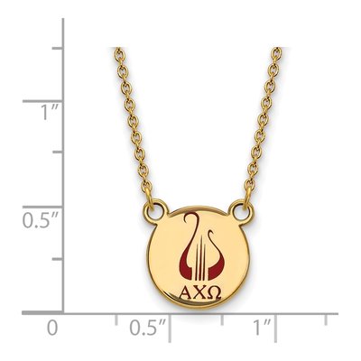 Alpha Chi Omega Gold-Plated Sterling Silver Small Sorority Necklace – view 2