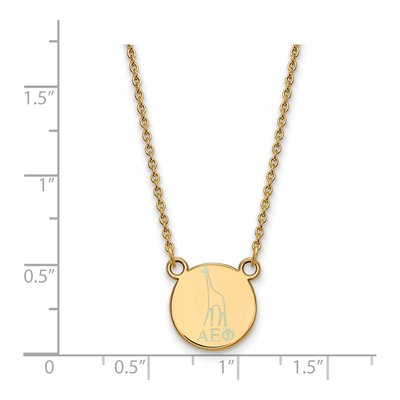 Alpha Epsilon Phi Gold-Plated Sterling Silver Extra Small Sorority Pendant Necklace – view 2