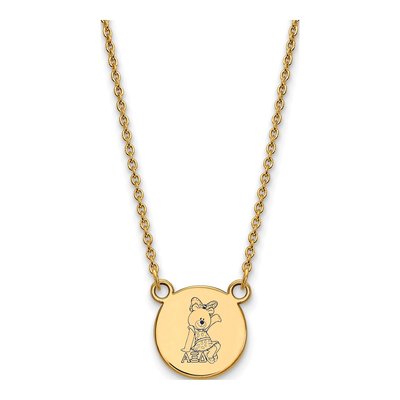 Alpha Xi Delta Gold-Plated Sterling Silver Sorority Symbol Small Color Enamel Necklace