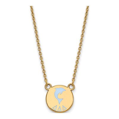 Delta Delta Delta Gold-Plated Sterling Silver Small Tri Sorority Necklace