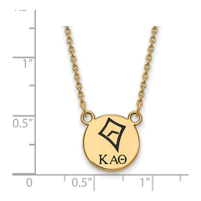 Kappa Alpha Theta Gold-Plated Sterling Silver Small Symbol Necklace – view 2