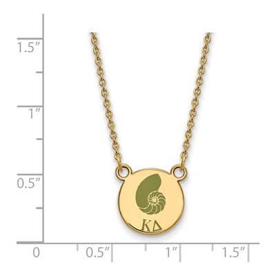 Kappa Delta Gold-Plated Sterling Silver Small Sorority Necklace – view 2