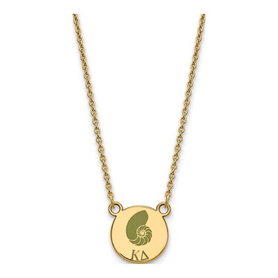 Kappa Delta Gold-Plated Sterling Silver Small Sorority Necklace