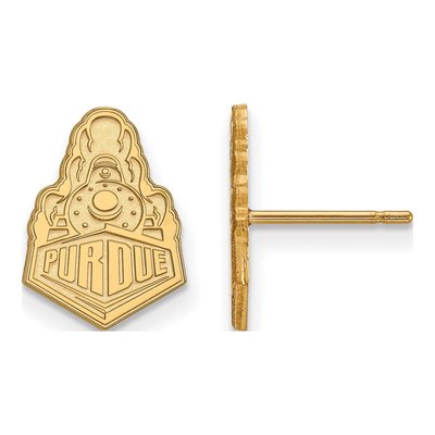 Purdue University Gold-Plated Sterling Silver Boilermakers Train Stud Earrings