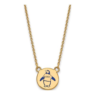 Theta Phi Alpha Gold-Plated Sterling Silver Small Sorority Pendant Necklace