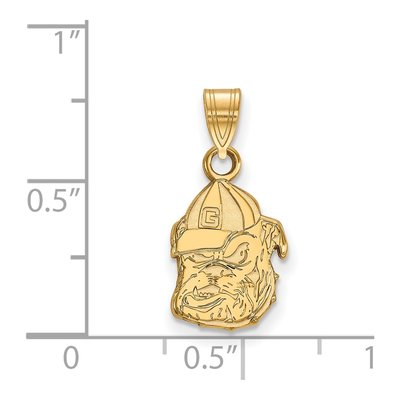 University of Georgia Gold-Plated Sterling Silver UGA Bulldog Small Pendant – view 2