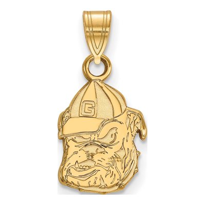 University of Georgia Gold-Plated Sterling Silver UGA Bulldog Small Pendant