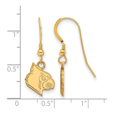 University of Louisville Gold-Plated Sterling Silver Cardinal Earrings – view 2