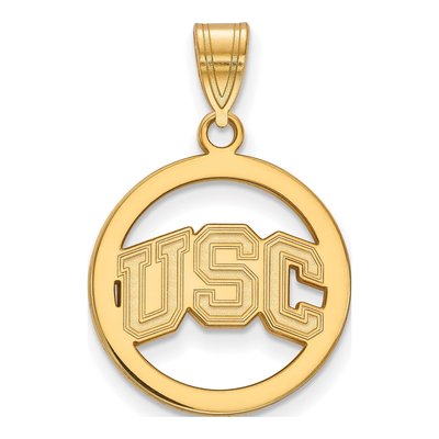 USC Trojans Gold-Plated Circle Pendant