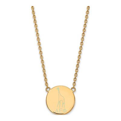 Alpha Epsilon Phi Gold-Plated Sterling Silver Small Aephi Sorority Pendant Necklace