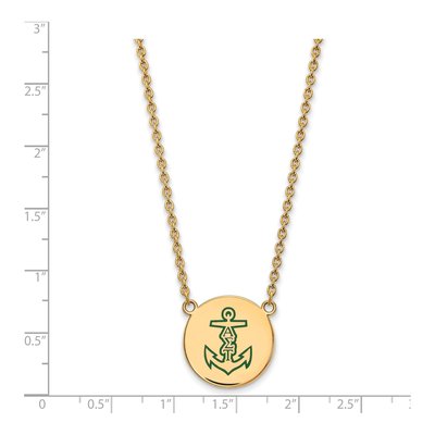 Alpha Sigma Tau Gold-Plated Sterling Silver Large Sorority Necklace – view 2