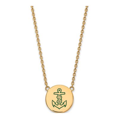 Alpha Sigma Tau Gold-Plated Sterling Silver Large Sorority Necklace