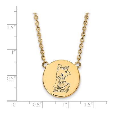Alpha Xi Delta Gold-Plated Sterling Silver Large Sorority Pendant Necklace – view 2