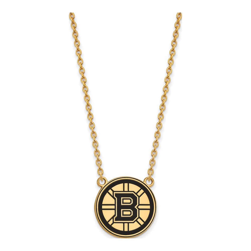 Boston Bruins 18" Enameled Pendant Necklace
