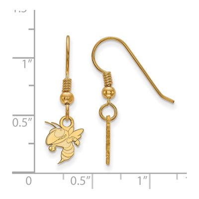 Georgia Institute of Technology Gold-Plated Sterling Silver Tech Jacket Earrings – view 2