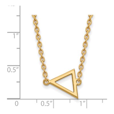 Miami University Gold-Plated Sterling Silver Small Ohio Triangle Necklace – view 2