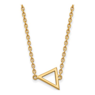 Miami University Gold-Plated Sterling Silver Small Ohio Triangle Necklace