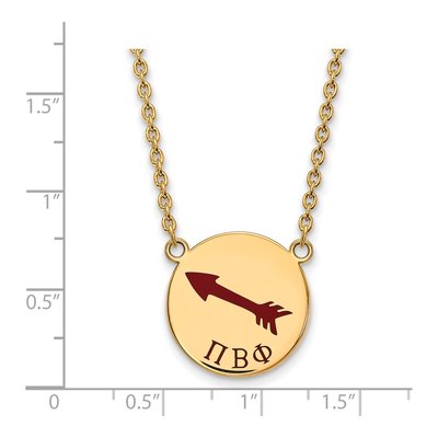 Pi Beta Phi Gold-Plated Sterling Silver Large Symbol Necklace – view 2