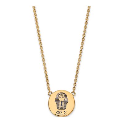 Phi Sigma Sigma Gold-Plated Sterling Silver Large Enamel Pendant