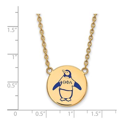 Theta Phi Alpha Gold-Plated Sterling Silver Large Symbol Necklace – view 2