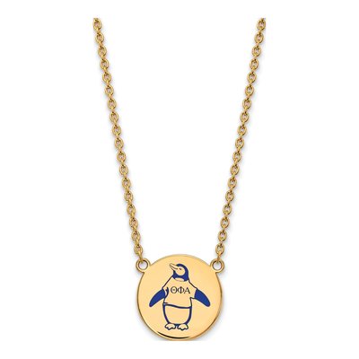 Theta Phi Alpha Gold-Plated Sterling Silver Large Symbol Necklace