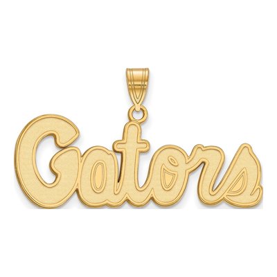 University of Florida Gold-Plated Sterling Silver Medium Gators Script Pendant