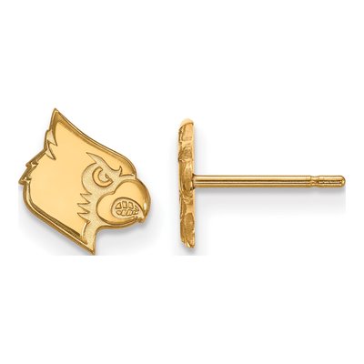 University of Louisville Gold-Plated Sterling Silver Cardinal Stud Earrings