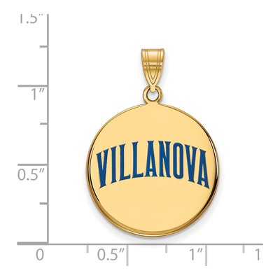 Villanova University Gold-Plated Sterling Silver Large Enameled Disc Pendant – view 2
