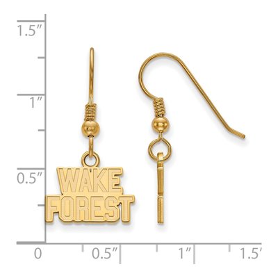 Wake Forest University Gold-Plated Sterling Silver Earrings – view 2