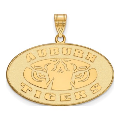 Auburn University Gold-Plated Sterling Silver Tigers Large Pendant