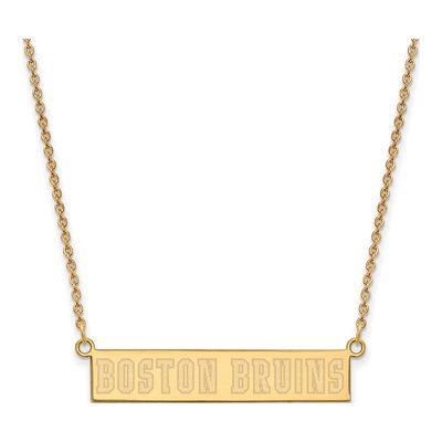 Boston Bruins Gold-Plated Sterling Silver Bar Necklace