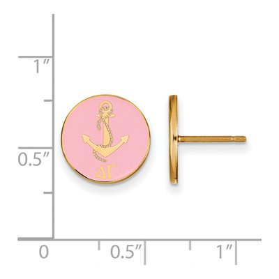 Delta Gamma Gold-Plated Sterling Silver Enamel Stud Earrings – view 2
