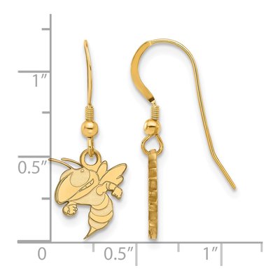 Georgia Institute of Technology Gold-Plated Sterling Silver Tech Jacket Earrings – view 2