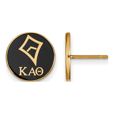 Kappa Alpha Theta Gold-Plated Sterling Silver Enamel Stud Earrings