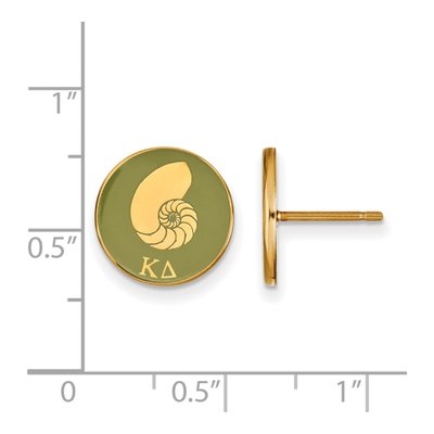 Kappa Delta Gold-Plated Sterling Silver Sorority Enamel Stud Earrings – view 2