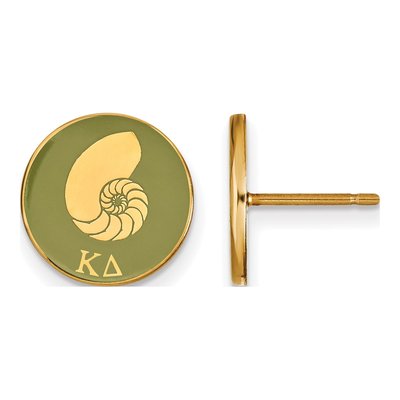 Kappa Delta Gold-Plated Sterling Silver Sorority Enamel Stud Earrings