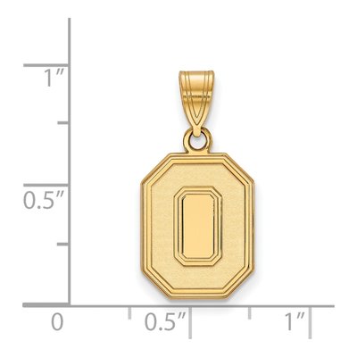 Ohio State University Gold-Plated Sterling Silver Medium Letter O Pendant – view 2