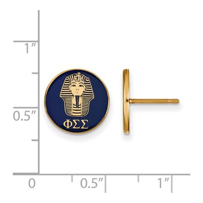 Phi Sigma Sigma Gold-Plated Sterling Silver Sorority Earrings – view 2