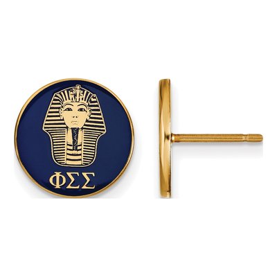 Phi Sigma Sigma Gold-Plated Sterling Silver Sorority Earrings