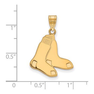 Boston Red Sox Gold-Plated Sterling Silver Large Socks Pendant – view 2