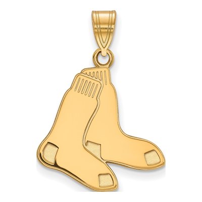 Boston Red Sox Gold-Plated Sterling Silver Large Socks Pendant