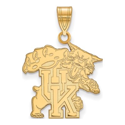 University of Kentucky Gold-Plated Sterling Silver Large Wildcat Pendant