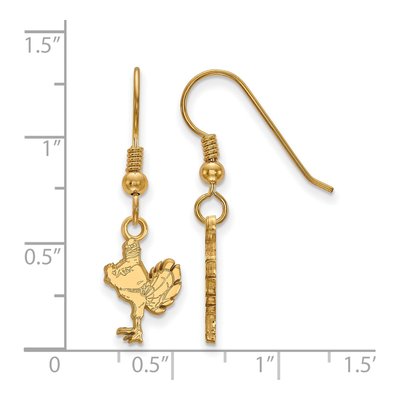 Virginia Tech Gold-Plated Sterling Silver HokieBird Earrings – view 2