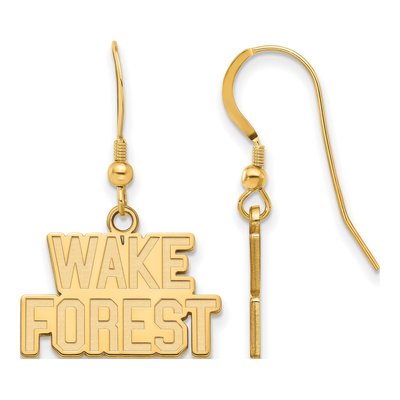 Wake Forest University Gold-Plated Sterling Silver W-F Earrings