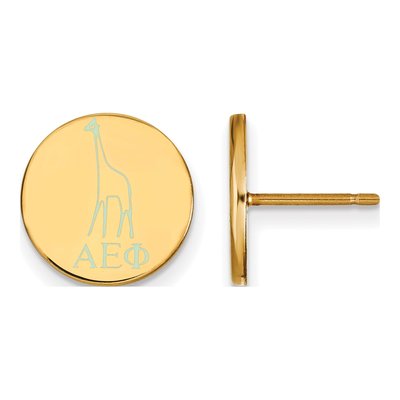 Alpha Epsilon Phi Gold-Plated Sterling Silver Enamel Stud Earrings