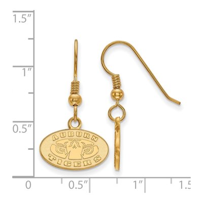 Auburn University Gold-Plated Sterling Silver Tigers Extra Small Earrings – view 2