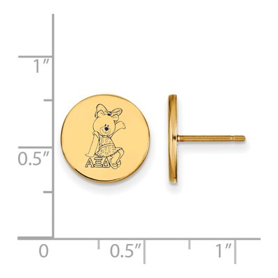 Alpha Xi Delta Gold-Plated Sterling Silver Symbol Stud Earrings – view 2