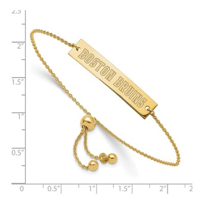 Boston Bruins Gold-Plated Sterling Silver Bar Bracelet – view 3