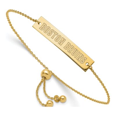 Boston Bruins Gold-Plated Sterling Silver Bar Bracelet
